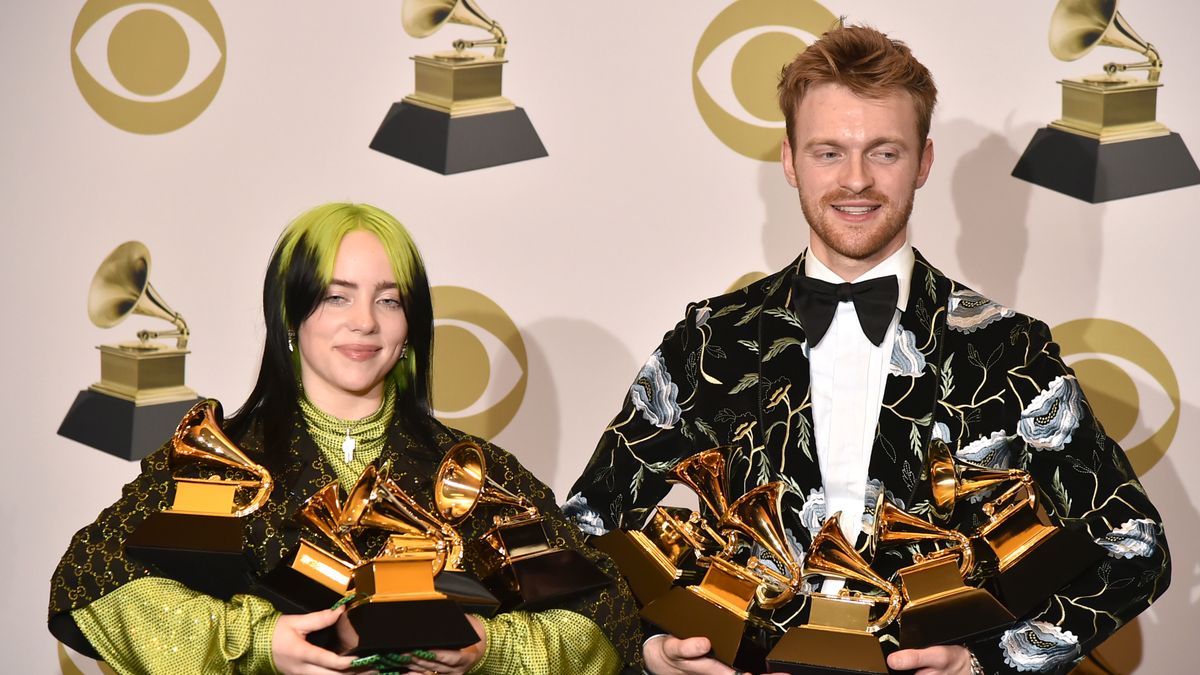 Billie Eilish i Finneas O'Connell podczas Grammy 2020, fot. Getty Images