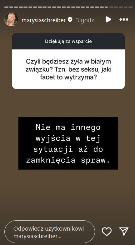 Schreiber odpowiedziała na dość intymne pytanie