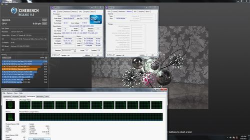 wyniki wydajności procesora Intel Core i7 3930K w benchmarku Cinebench R11.5