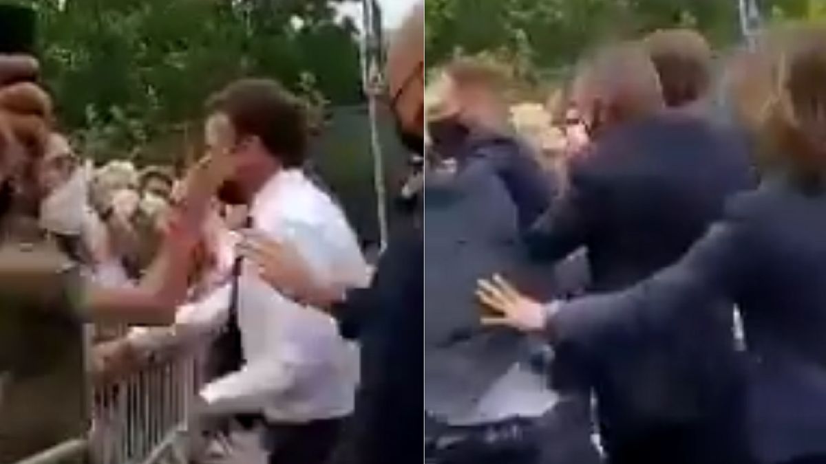 Prezydent Francji został spoliczkowany. 