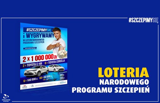 Loteria szczepionkowa potrwa trzy miesiące. Nagrody za ponad 16 mln zł, Totalizator Sportowy pokryje podatek