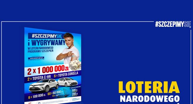 Loteria szczepionkowa potrwa trzy miesiące. Nagrody za ponad 16 mln zł, Totalizator Sportowy pokryje podatek