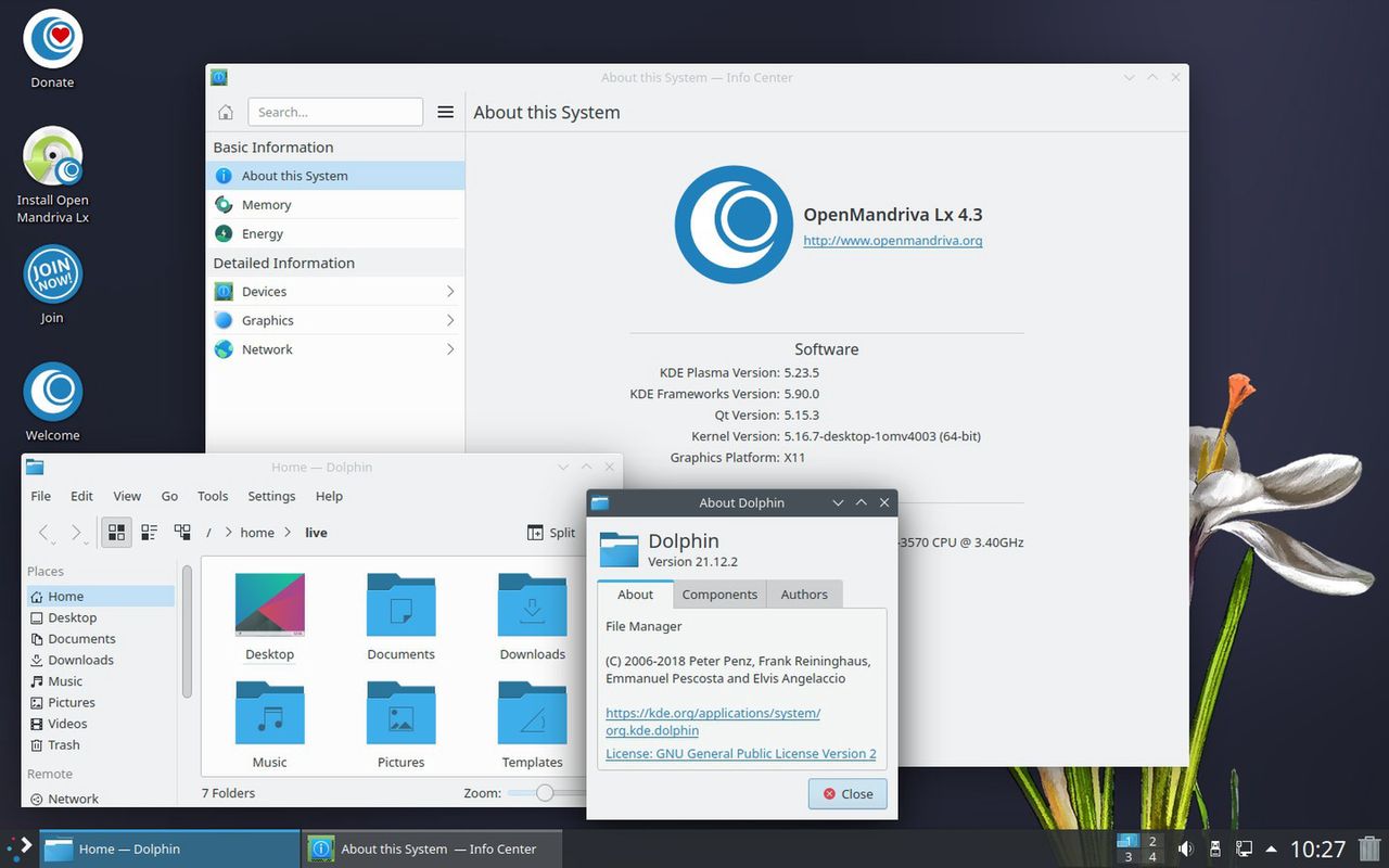 OpenMandriva Lx 4.3 już jest. Zawiera najnowsze aplikacje KDE