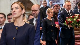 Marta Nawrocka postawiła na granatowy garnitur podczas wizyty w Watykanie. Stylistka ocenia: "Barwa POZBAWIONA PODNIOSŁOŚCI"