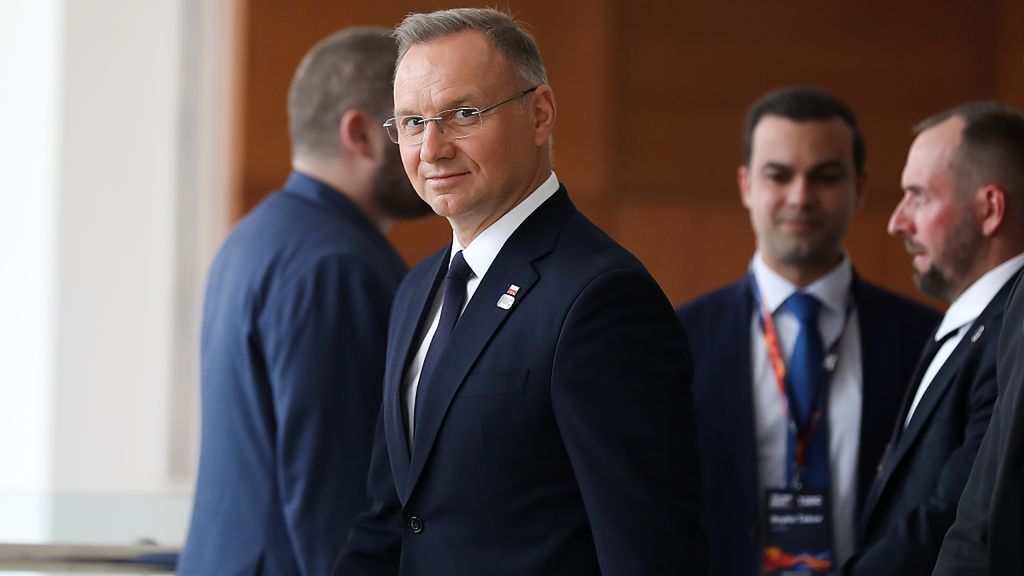 Three Seas Initiative Business Forum In Warsaw
In Warsaw, Poland, on April 29, 2025, Andrzej Duda, President of Poland, attends the Three Seas Initiative Business Forum at the Hilton Warsaw. The establishment of the Three Seas Initiative is initiated by the Presidents of Poland, Andrzej Duda, and Croatia, Kolinda Grabar-Kitarovic, and the inaugural summit of the Initiative takes place in Dubrovnik in 2016. It is an international economic and political initiative that currently brings together 13 participating countries. (Photo by Klaudia Radecka/NurPhoto via Getty Images)
NurPhoto
infrastructure, hilton warsaw, representatives, panel, regional integration., collaboration, conversation, establishment, energy, 13 countries, three seas initiative summit, political initiative, three seas initiative business forum, andrzej duda, nurphoto, market, business forum, april 29, european politics, international, economic initiative, 10th three seas initiative summit, three seas initiative, international politics, transport, inaugural, digitalization, participating countries, klaudia radecka, summit