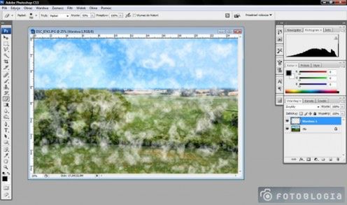 Photoshop: trochę lepsze chmury 4