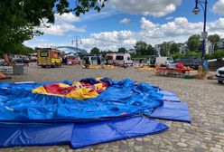 Wypadek w Magdeburgu. Wiatr zepchnął dmuchany zamek z dziećmi do rzeki