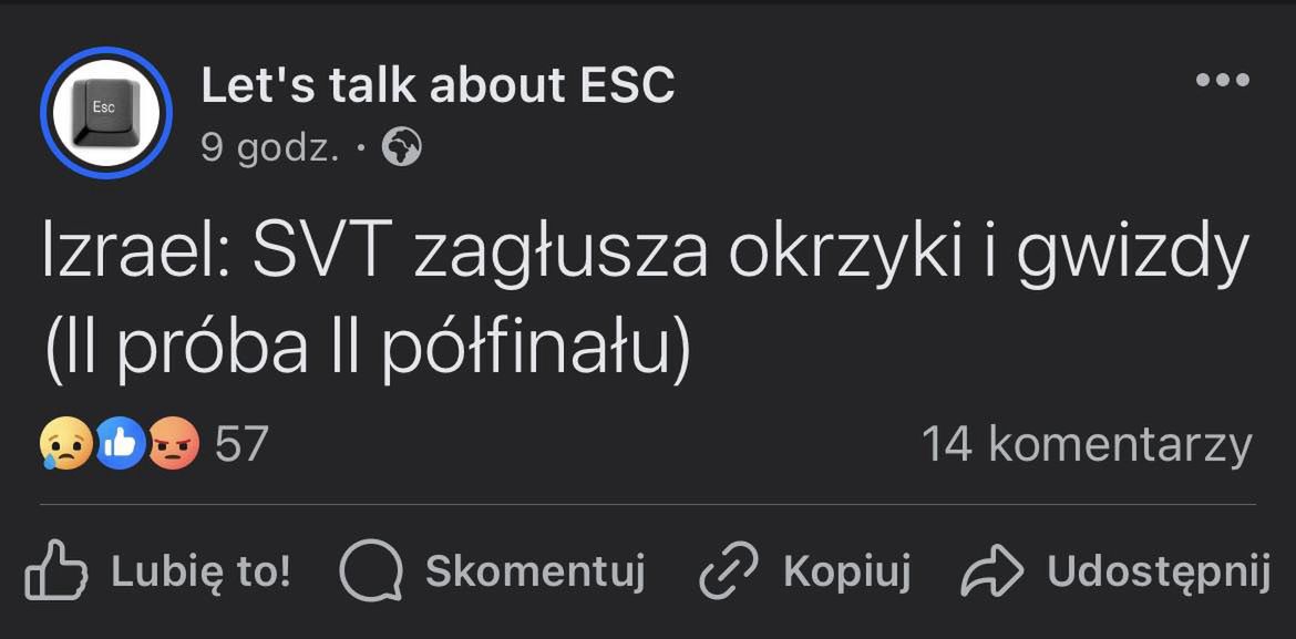 W telewizji zagłuszono buczenie podczas próby reprezentantki Izraela