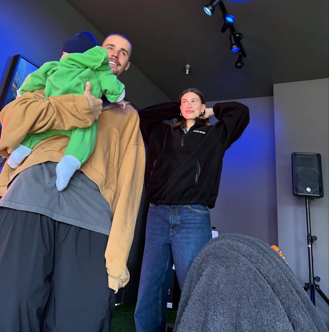 Justin Bieber z żoną i synkiem