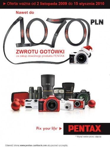 Pentax zwraca gotówkę - nawet do 1000zł 1