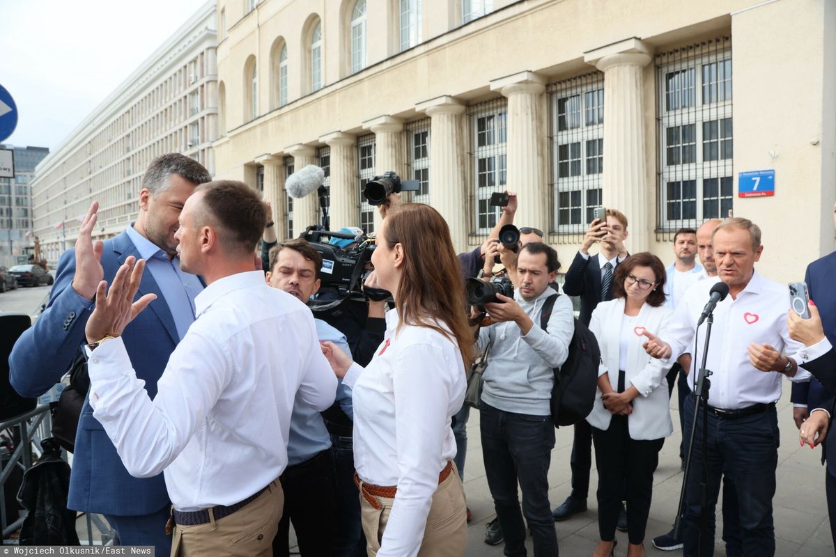 Incydent na konferencji Tuska. "Będę musiał wezwać policję"