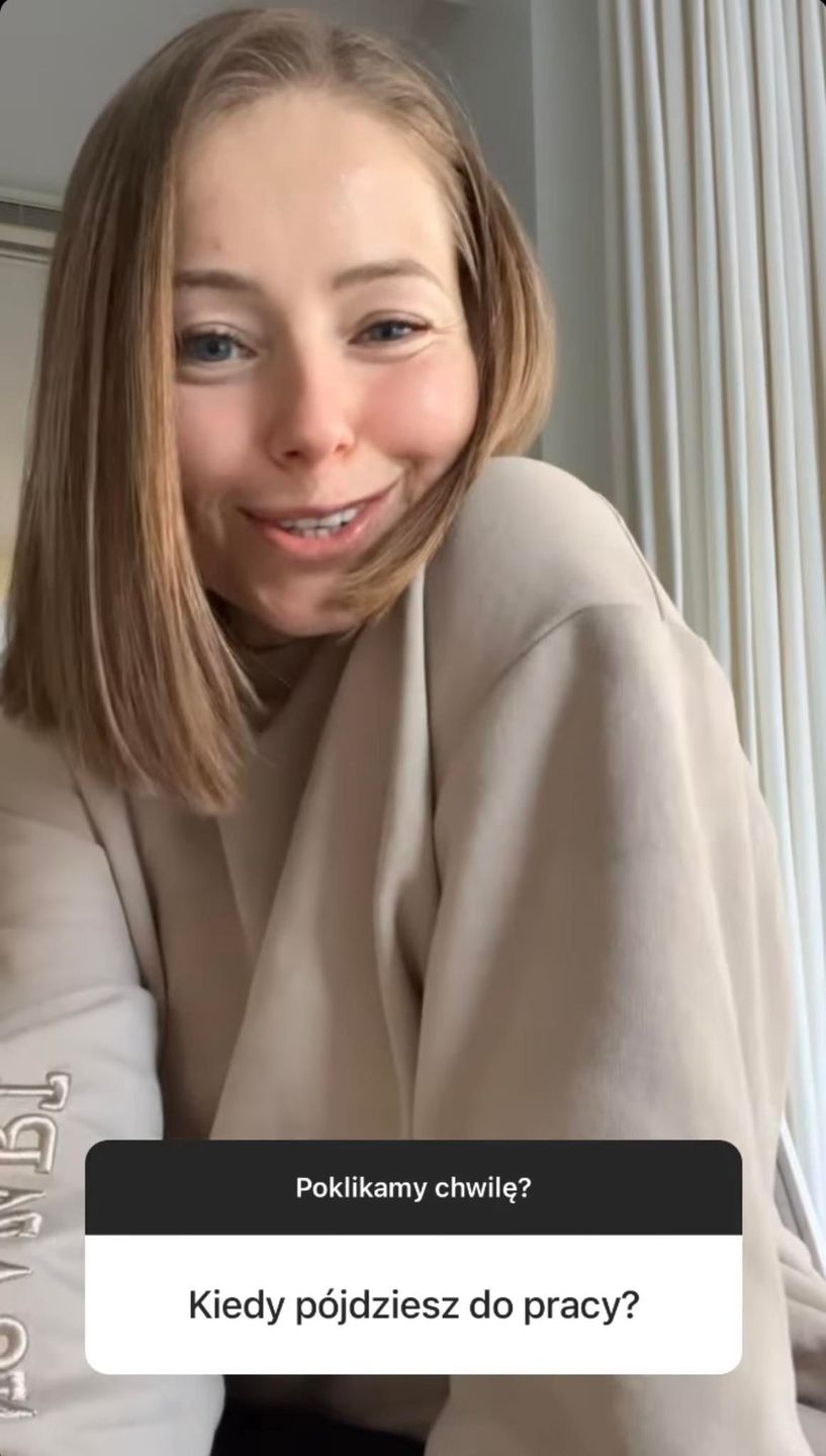 Agata Rubik odpowiada fance, kiedy pójdzie do pracy