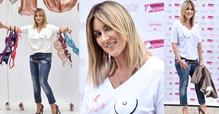 Obwieszona biustonoszami Karolina Szostak zachęca do samobadania piersi (ZDJĘCIA)