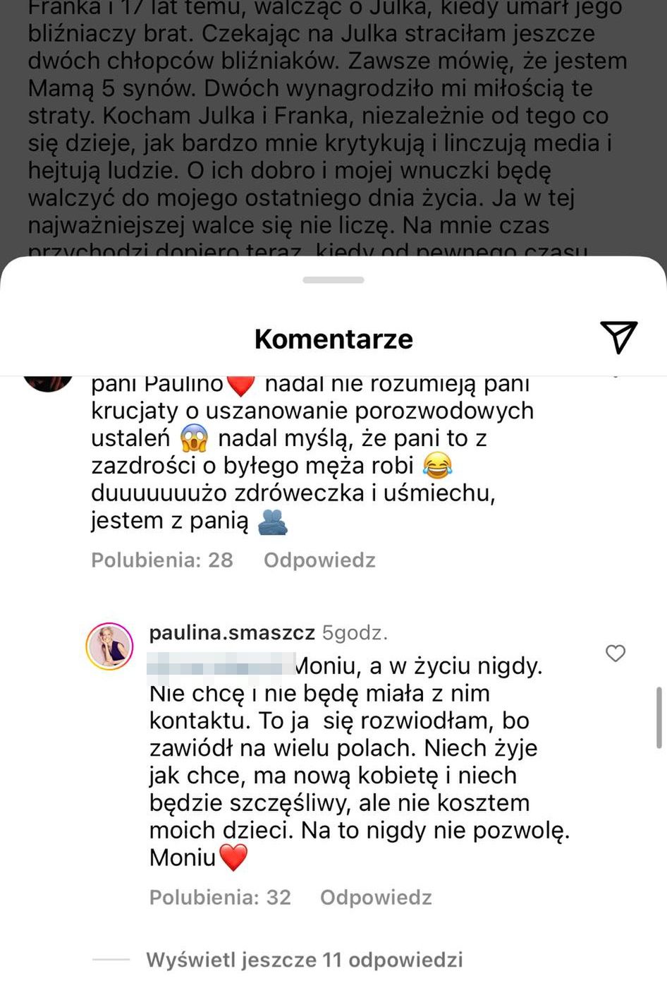 Komentarze Pauliny Smaszcz