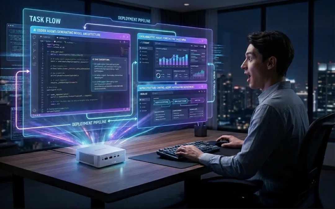 ASUS Ascent QN10 w pracy biurowej
