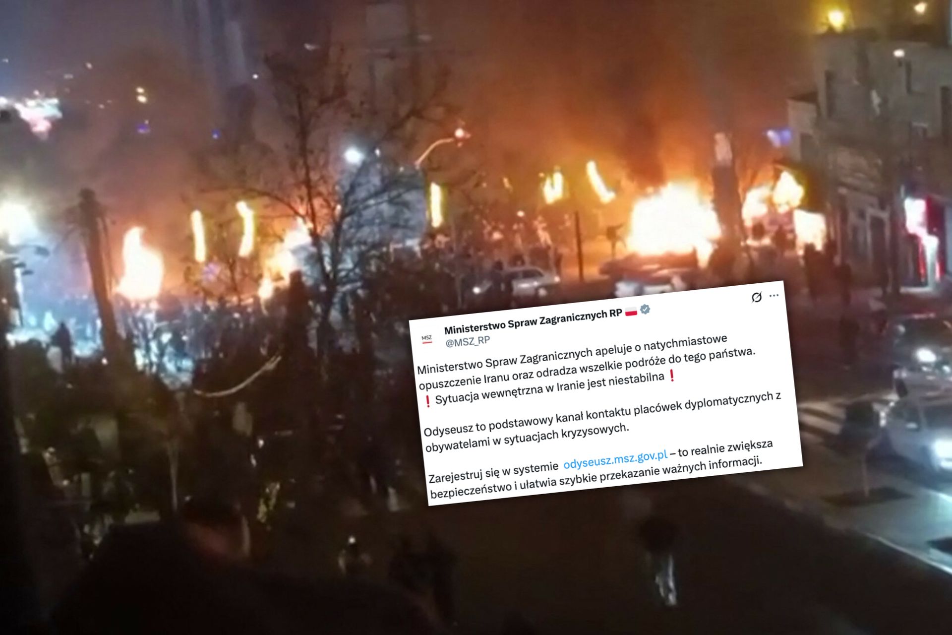 wiadomości,aktualności,WP Wiadomości MSZ wzywa Polaków do natychmiastowego wyjazdu z Iranu