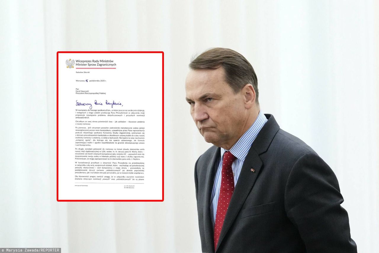 Sikorski pokazał list do prezydenta. "Bez odpowiedzi"