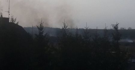 Płoną trawy przy Bystrzycy. Strażacy mają pełne ręce roboty