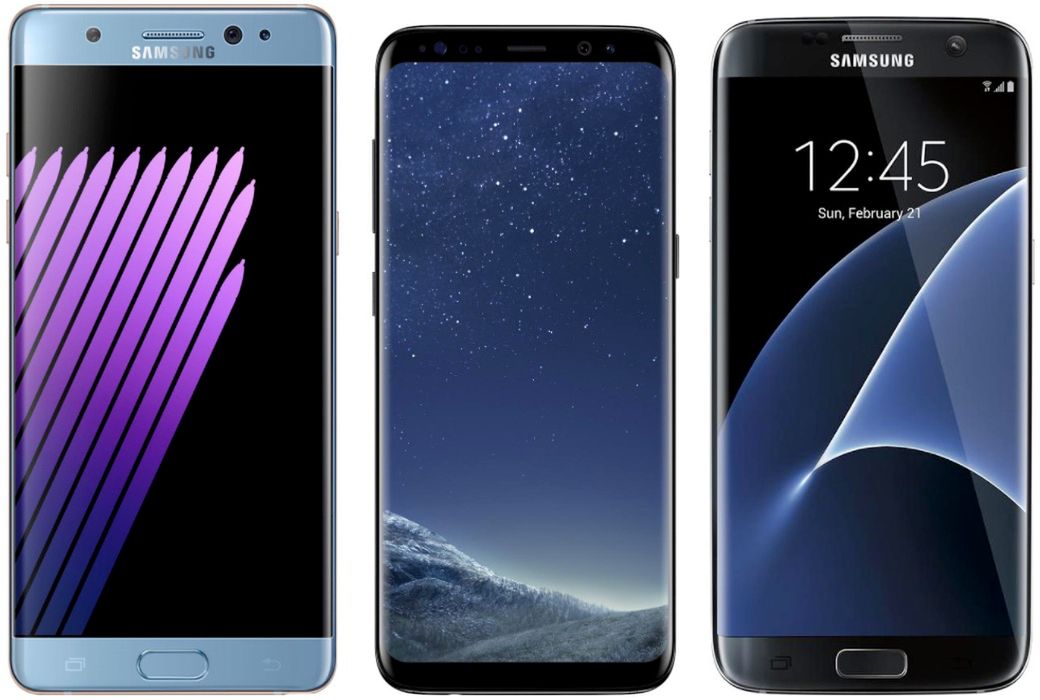Galaxy Note 7, Galaxy S8 i Galaxy S7 edge z zachowaniem proporcji