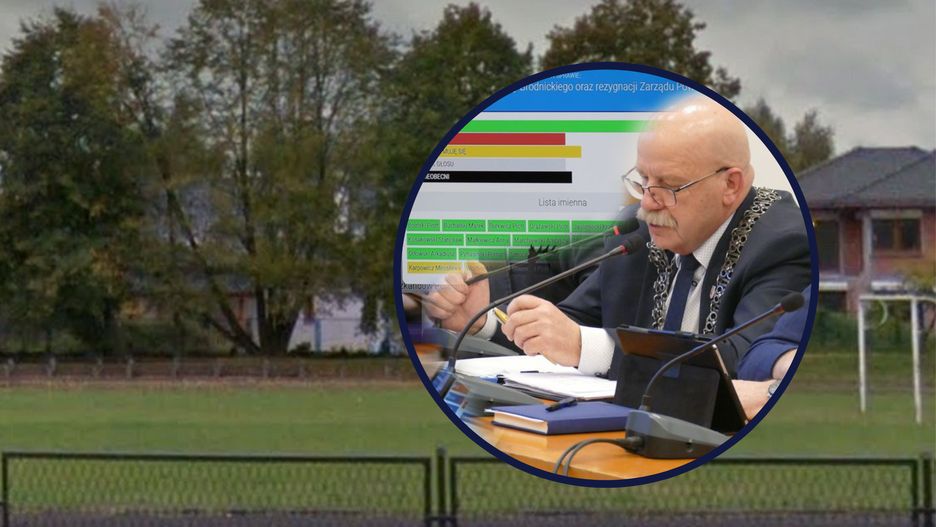 Starosta brodnicki Piotr Boiński, boisko w Brodnicy