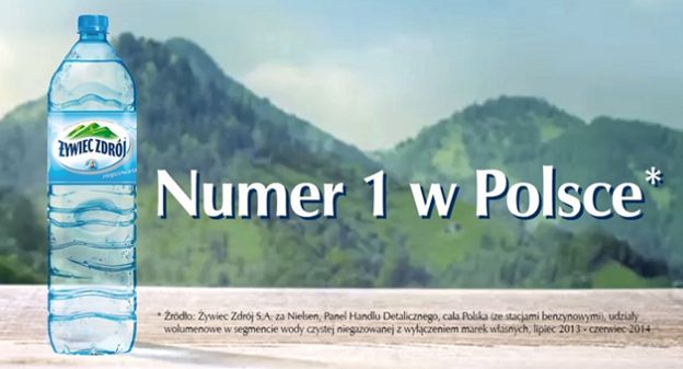 Woda Żywiec Zdrój reklamowana jako „numer 1 w Polsce” (wideo)