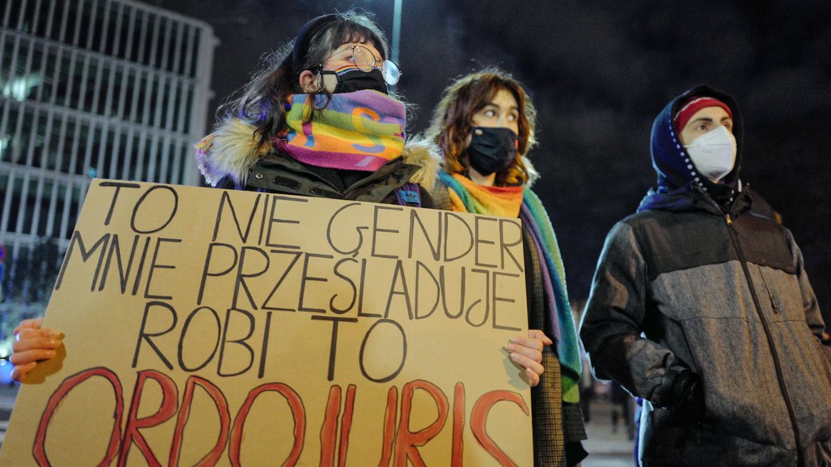 Zdjęcie z protestu Strajku Kobiet.