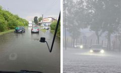 Potężna burza nad Chrzanowem. Po ulewie zalane są ulice