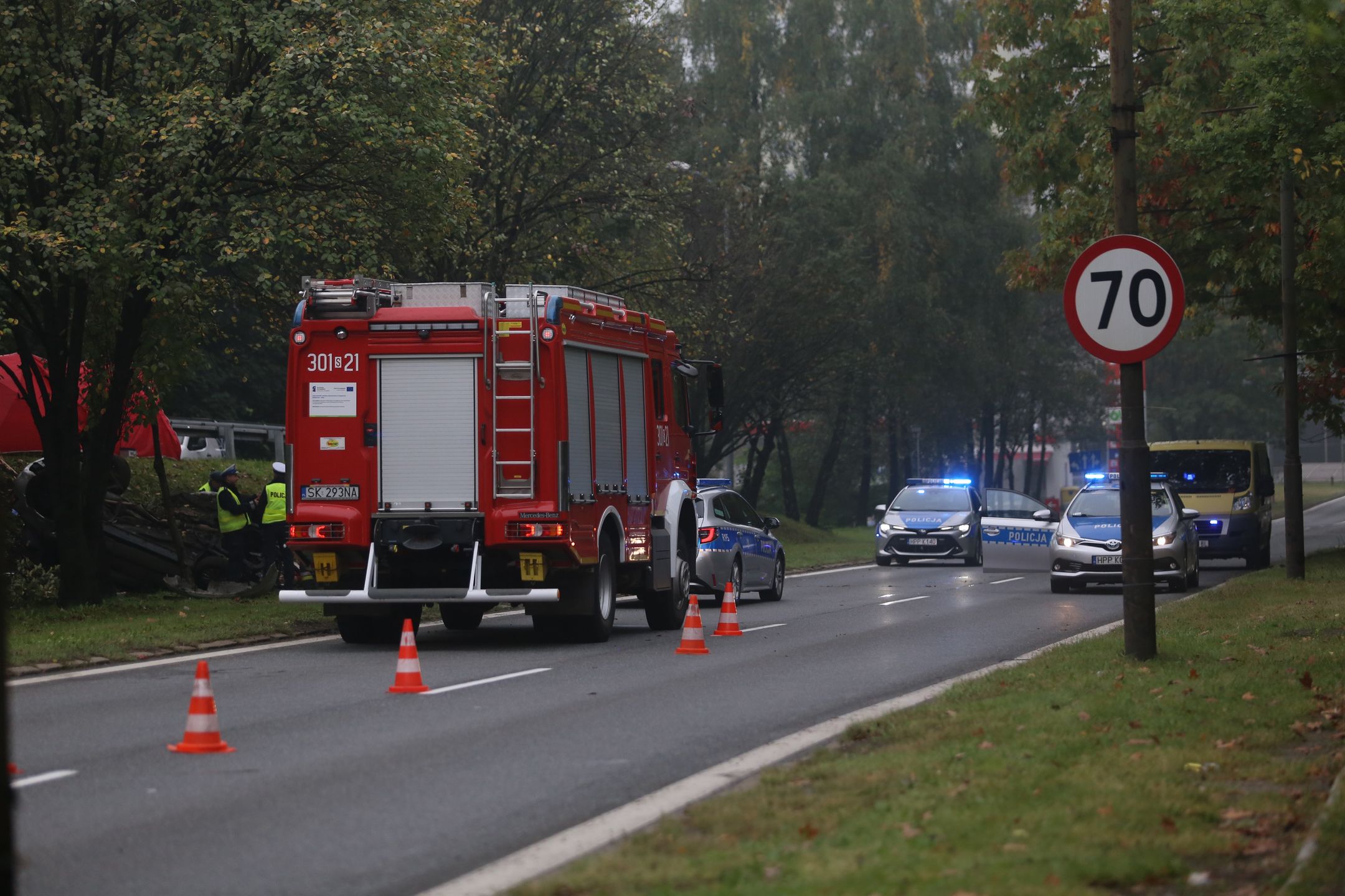 Wypadek śmiertelny na DK86 w Katowicach