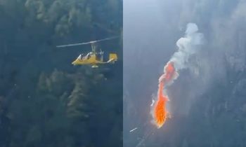 Nagrał katastrofę helikoptera w Piemoncie. Zginęły dwie osoby