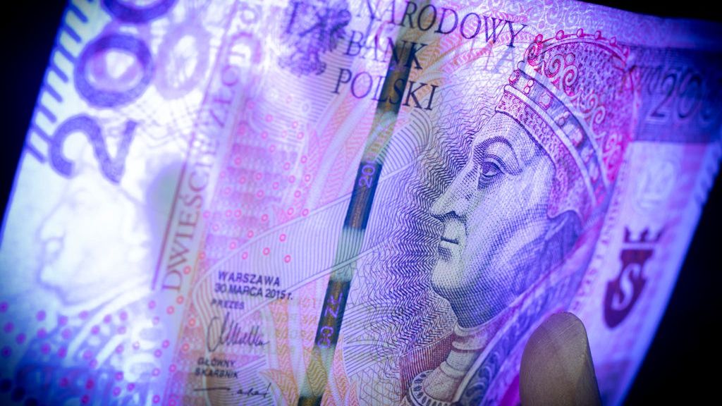 Polish Zloty Gains Despite Economic Contraction
Polish zloty currency money bills are seen in this illustration photo on 15 November, 2023. (Photo by Jaap Arriens/NurPhoto via Getty Images)
NurPhoto
polish, polska, warszawa, bank, bill, cash, euro, exchange, financial, foreign, fx, inflation, market, markets, money, narodowy bank polski, national bank, zloty, bills, photo, 15 november 2023, jaap arriens, nurphoto, banknotes, pln, monetary, financial system, polish economy, legal tender, denomination, fiscal, currency design, security features, currency circulation, economic indicator