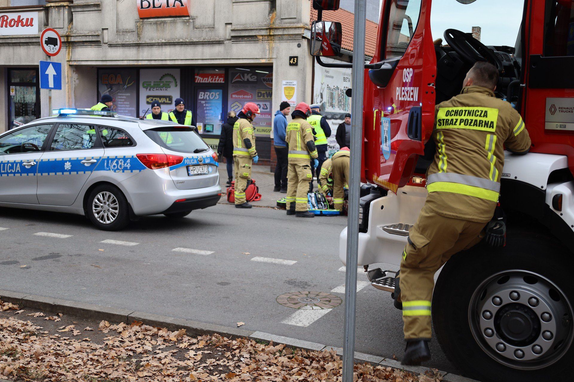 Potrącenie rowerzystki w Pleszewie