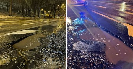 Ulice znowu pełne dziur i „kraterów”. Na tej ulicy ucierpiało już kilka aut