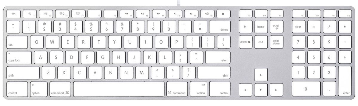 Klawiatura Apple Keyboard ma niestandardowy układ klawiszy