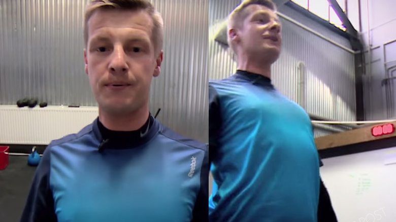 Rafał Mroczek trenuje, fot. YouTube