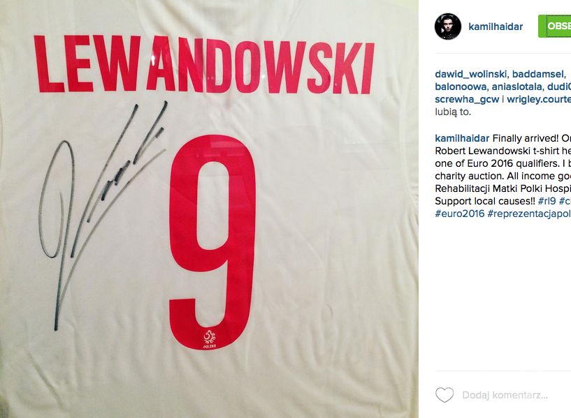 Kamil Haidar kupił koszulkę Roberta Lewandowskiego z autografem
