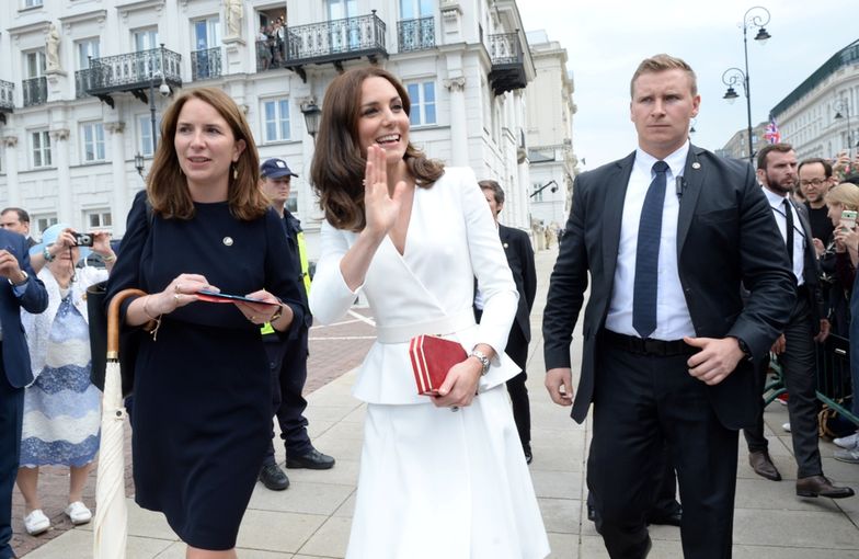 Księżna Kate i książę William spacerują Krakowskim Przedmieściem