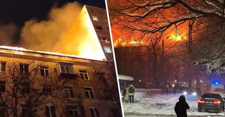 Gigantyczny pożar w Moskwie. W akcji śmigłowce K-32