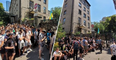 Mobilizacja w Ukrainie. Tłumy przed komisariatami