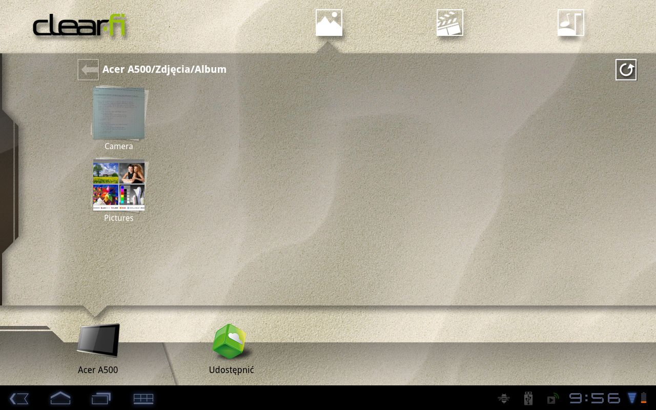 Acer clear.fi czyni z Iconii Tab A500 multimedialny serwer