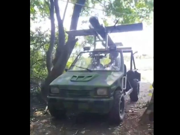 VAZ-1111 adapted by Russian forces for Molniya drone deployment