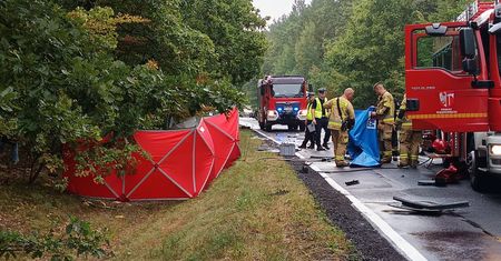 Tragiczny wypadek na trasie Wągrowiec–Rogoźno. Nie żyje kierowca osobówki