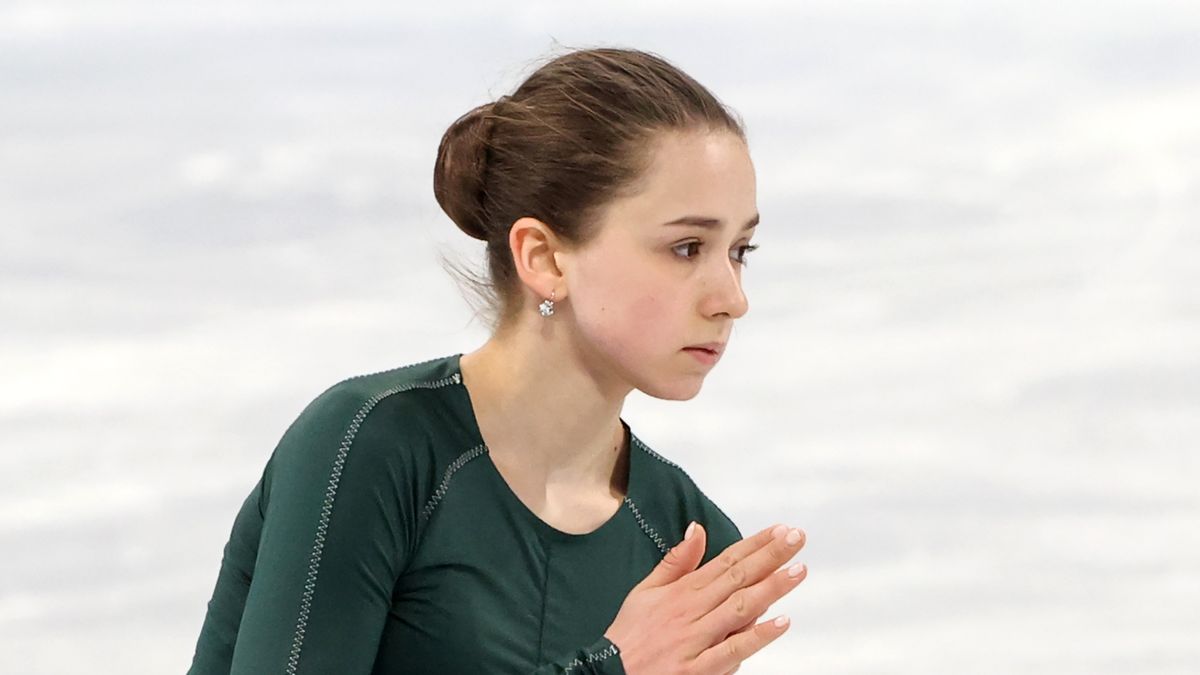 BEIJING, CHINA  FEBRUARY 11, 2022: Figure skater Kamila Valieva of Team ROC is seen during a training session at Capital Indoor Stadium at the 2022 Winter Olympic Games. Valery Sharifulin/TASS (Photo by Valery Sharifulin\TASS via Getty Images)