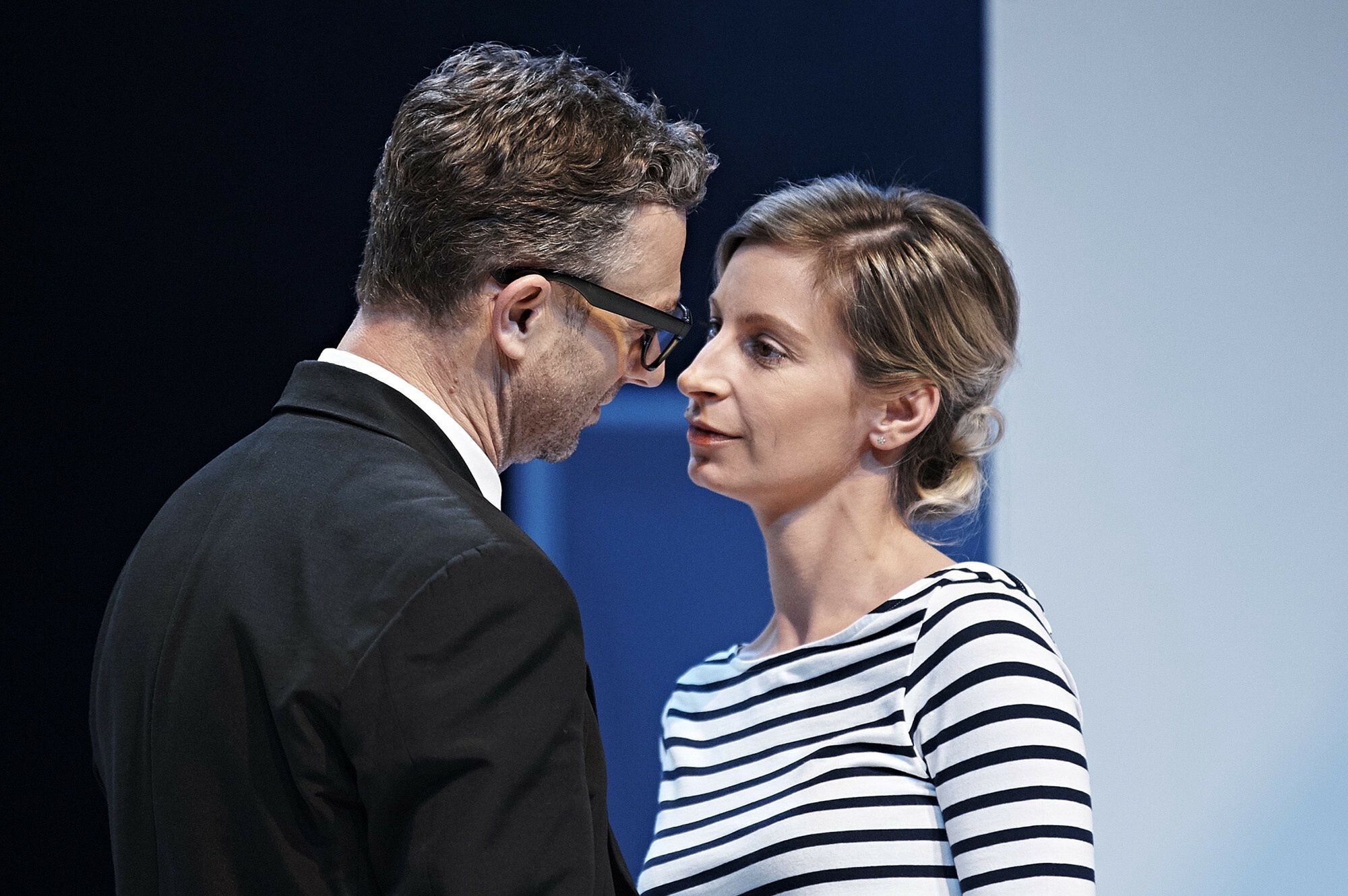 Magdalena Schejbal i Grzegorz Damięcki w spektaklu "Gra w życie" w Teatrze Ateneum