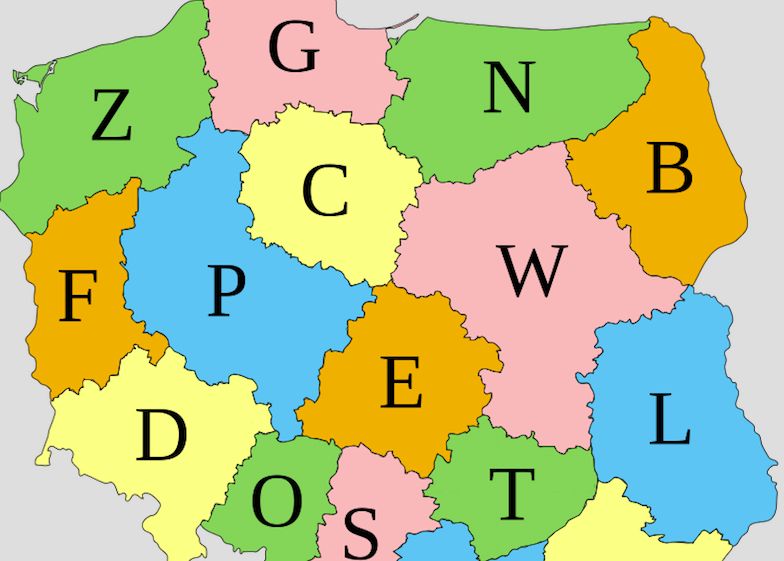 Wykaż się znajomością tablic rejestracyjnych i województw. Do dzieła!