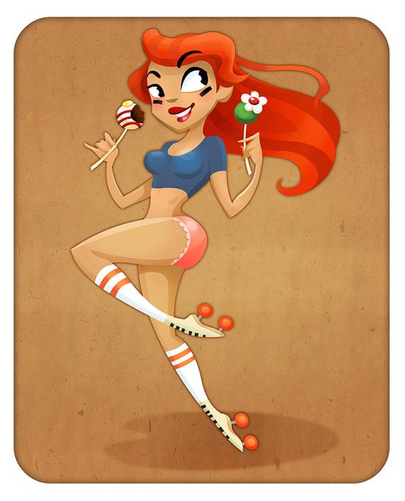 Jedna z pracy Tiny Nawrockiej, utrzymanej w stylistyce pin-up. 