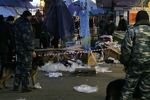 13 rannych po wybuchu na targowisku w Moskwie