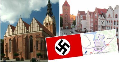 Nazistowska flaga jako symbol Elbląga