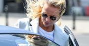 Agnieszka Woźniak-Starak sfotografowana podczas błogiego relaksu po pracy w TVN. Luksus tylko dla wybranych