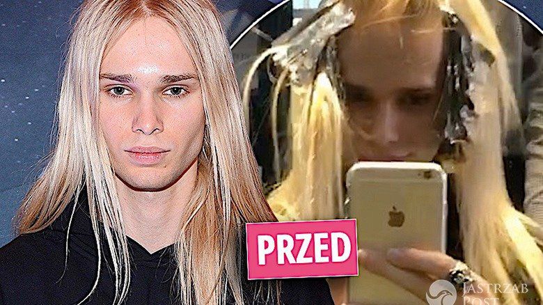 Mateusz Maga ma siwe włosy