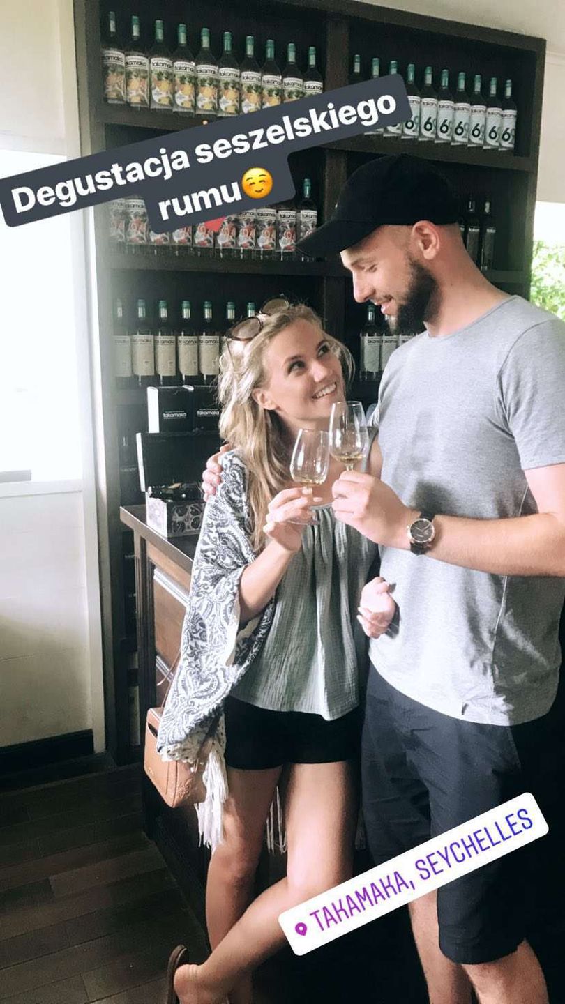 Agnieszka Kaczorowska i Maciek Pela w podróży poślubnej